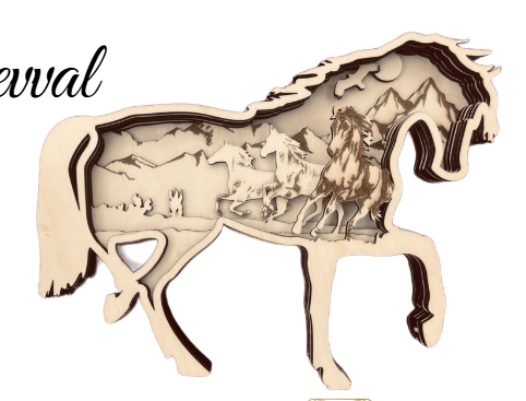539 cheval 3d multicouche nicogravure